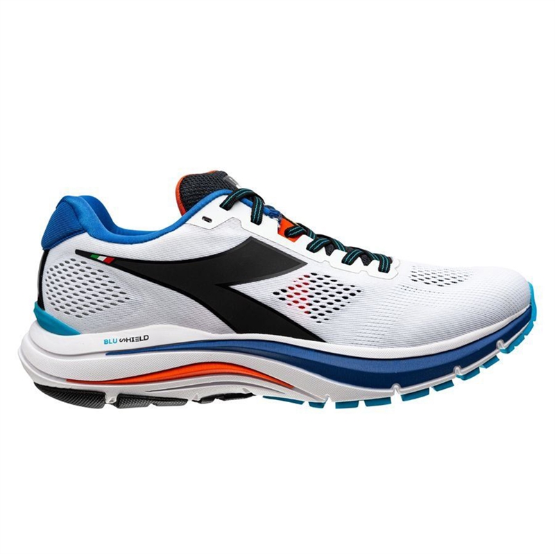 Hvid Diadora Mythos Blushield Vortice Løbesko Blå - Diadora Runnerschoice