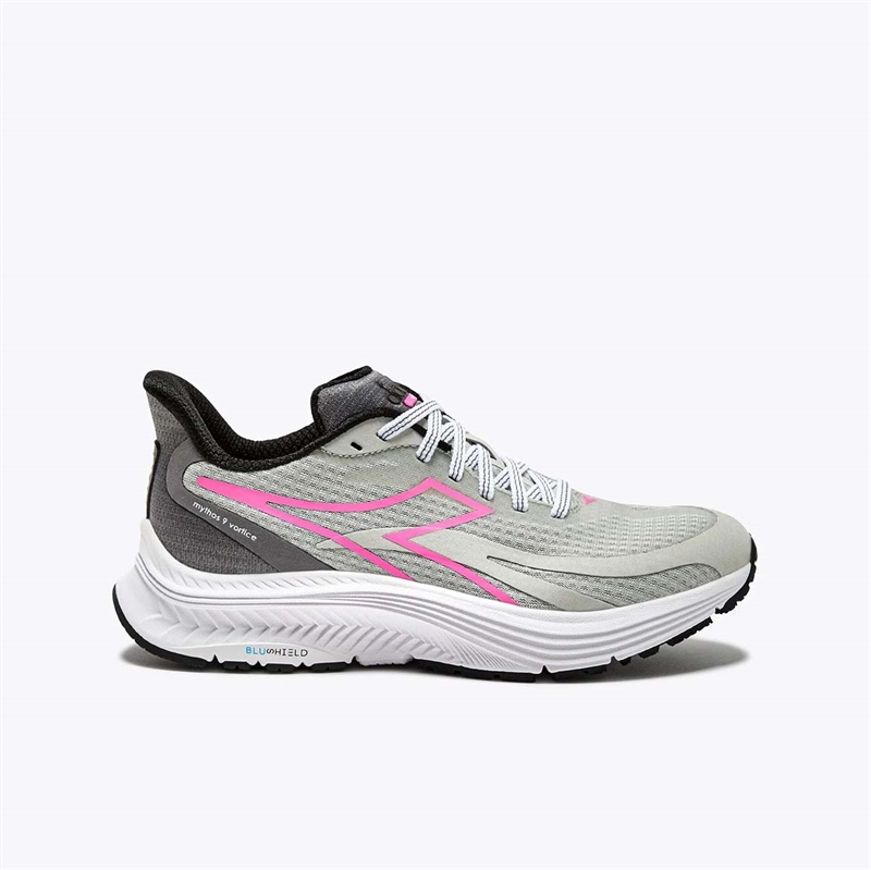 Pink Diadora Mythos Blushield Vortice Løbesko Grå - Diadora Runnerschoice