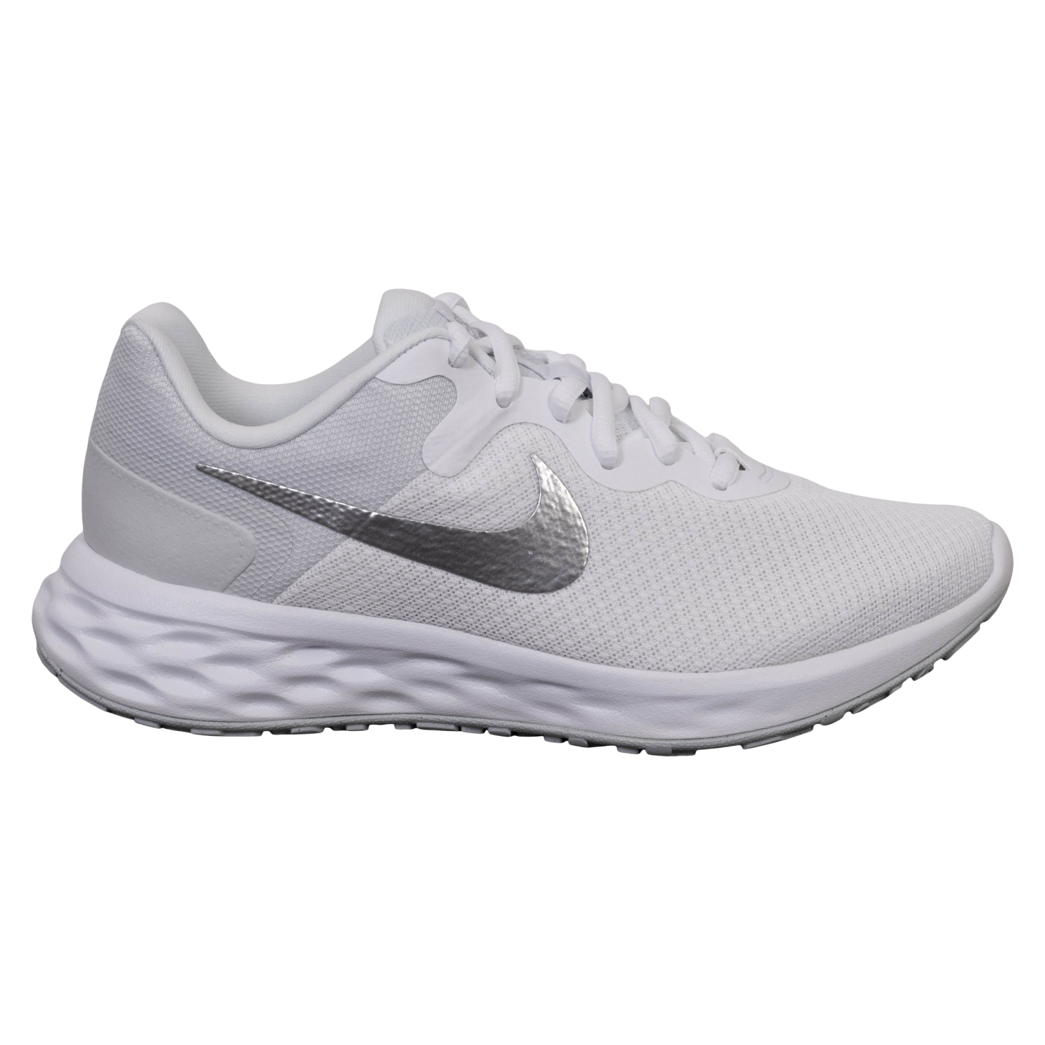 Hvid Nike Revolution Dame Sneakers White Silver - Nike Runnerschoice